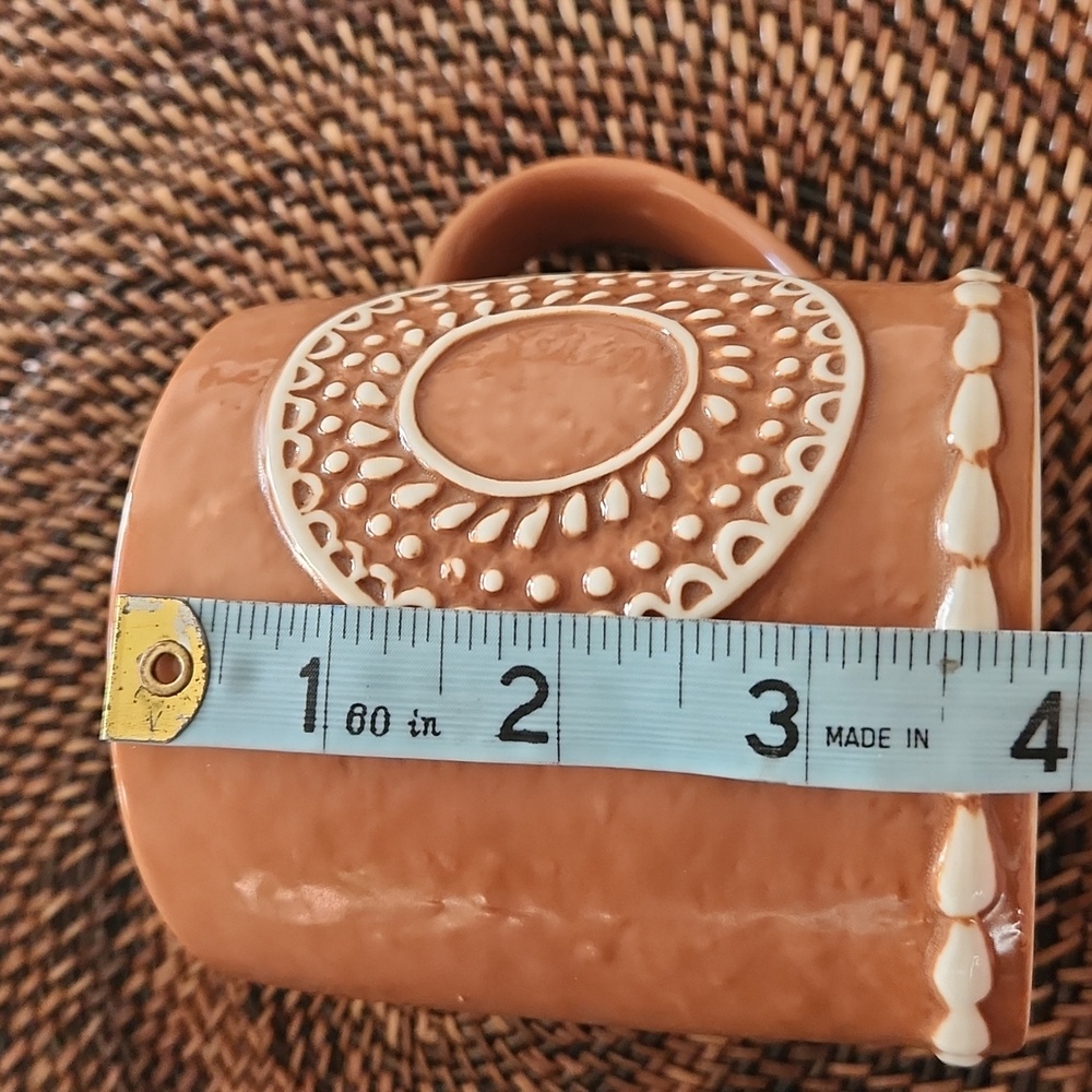 Pottery Barn, Gingerbread Brown & White Ceramic Mug letter "O" NWT - Picture 14 of 16